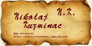 Nikolaj Kuzminac vizit kartica